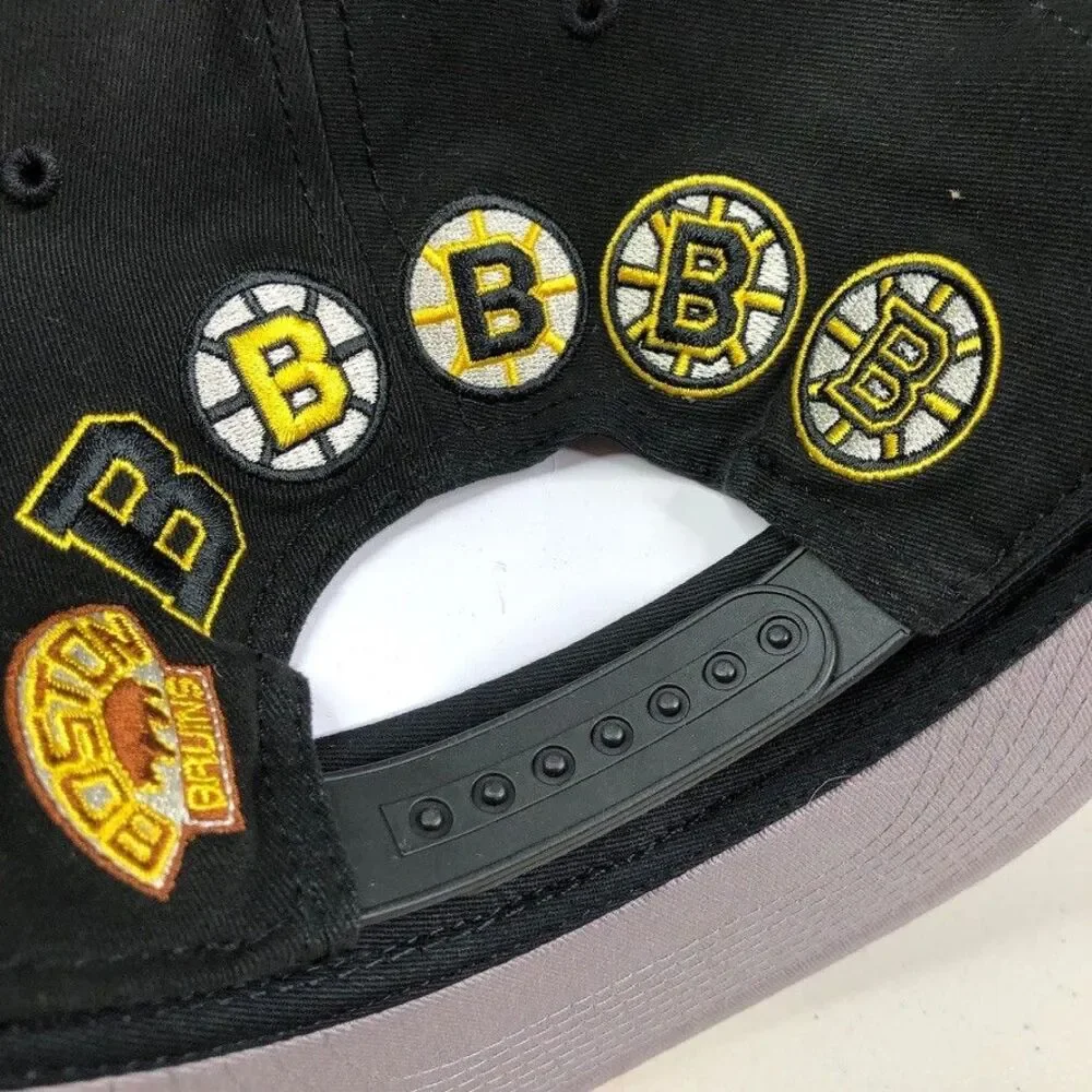 Boston Bruins Hat Black Centennial American Needle Blockhead‎ Snapback Cap 100th